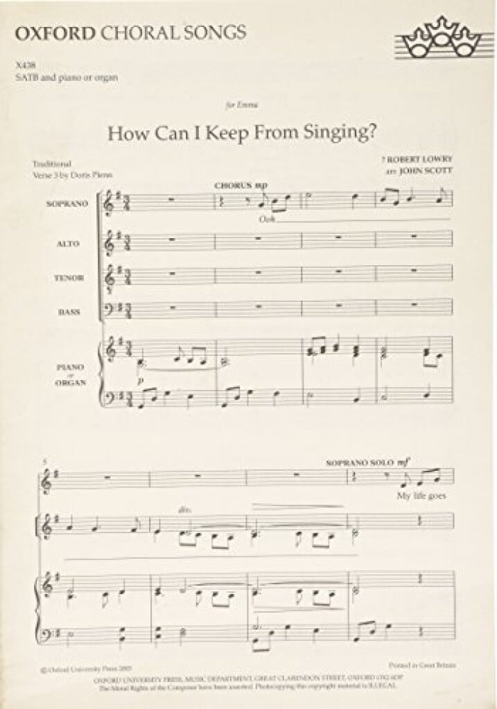 How can I keep from singing?